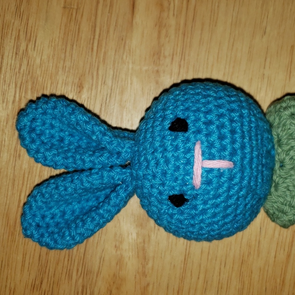 Crochet Bunny Teething Rattle - Picture 2 of 4